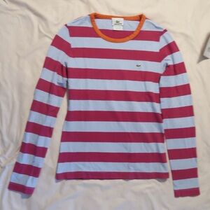 Lacoste Women’s Striped long Sleeve Tops Size 36